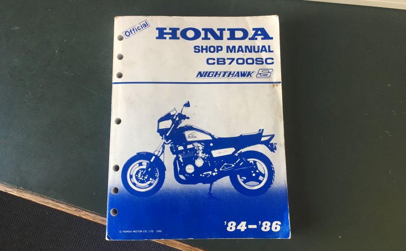 Honda CB700SC Nighthawk 84-86 Shop Manual