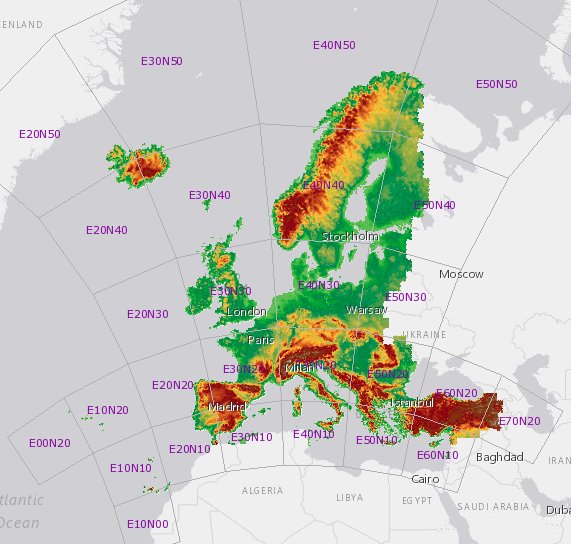 EU-DEM tiling scheme